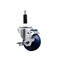 Service Caster 3'' SS Solid Poly Swivel 7/8'' Expanding Stem Caster with Brake SCC-SSEX20S314-SPUS-TLB-78 - alternate 1